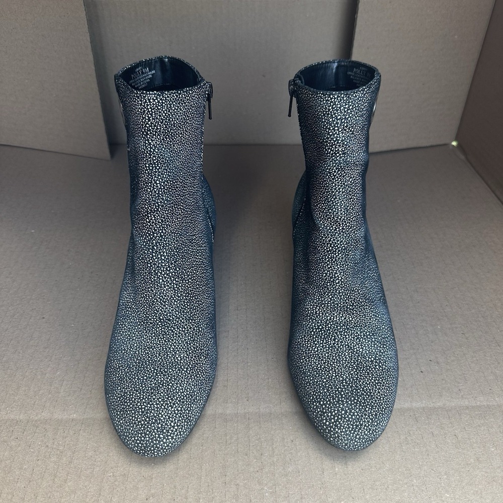 LOGO by Lori Goldstein Polly Ankle Boots with Grommets Gray Blk Women's Sz 9M - Picture 4 of 11